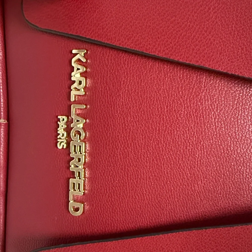Karl Lagerfeld Red Crossbody Bag with Bow - Picture 6 of 6